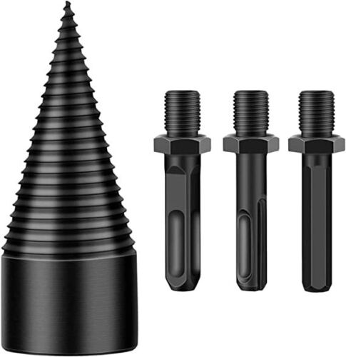 32mm High Speed Twist Firewood Drill Bit Wood Splitter Screw Splitting Cone Driver