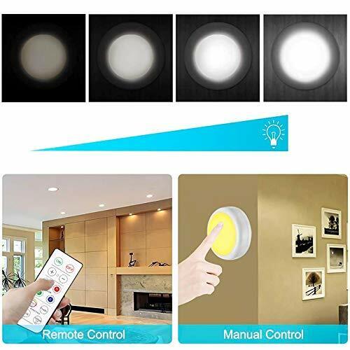 Wireless LED Light 4 Pack Remote Control RGB 16 Color Changing Cabinet Closet
