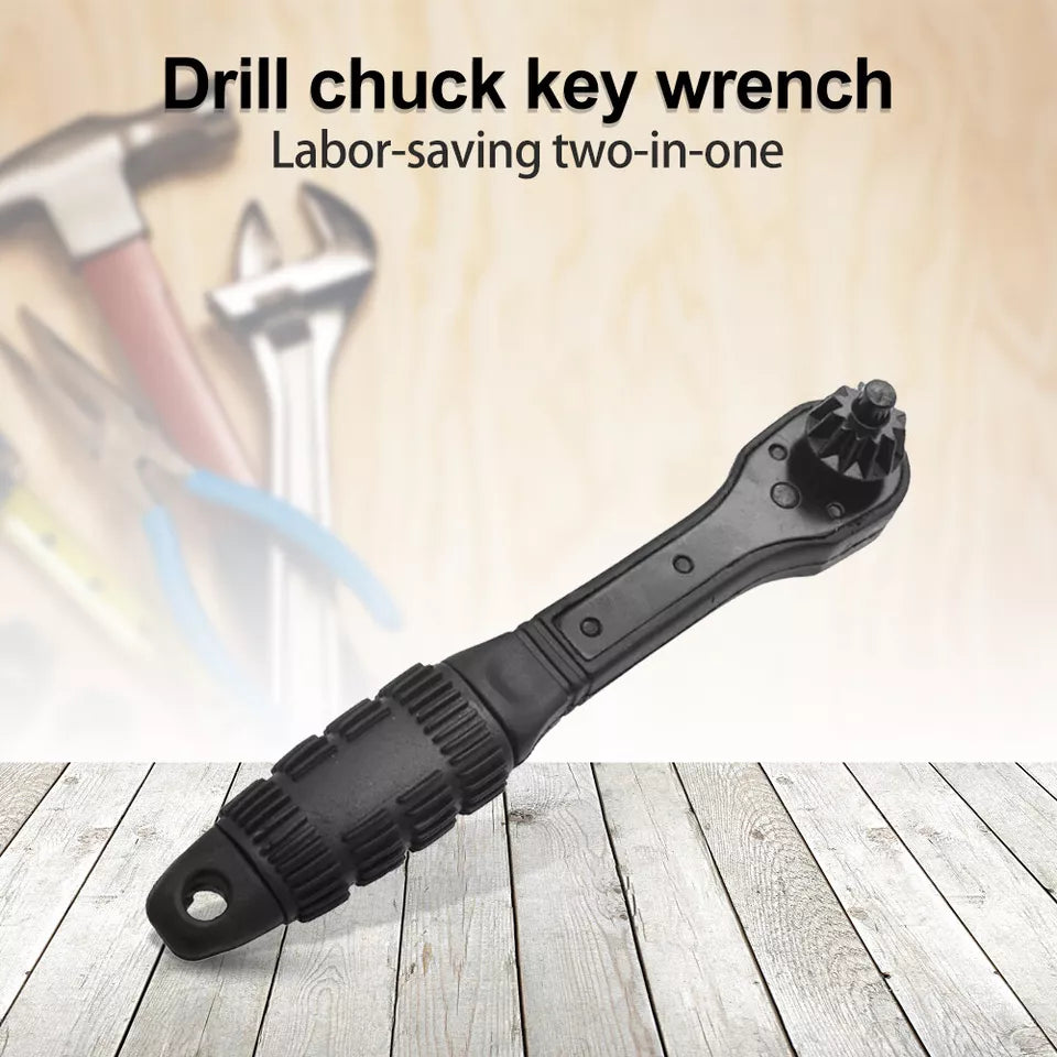 2 in 1 Drill Chuck Ratchet Two-headed Spanner Key Drill Chuck Ratchet Handy Tool