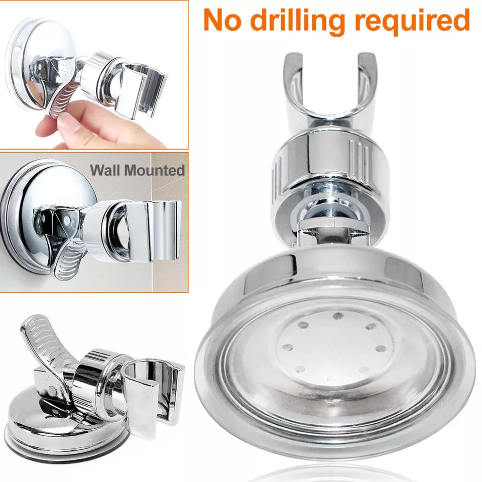 Adjustable Shower Head Holder Removable Suction Cup Shower Head Bracket No Drill