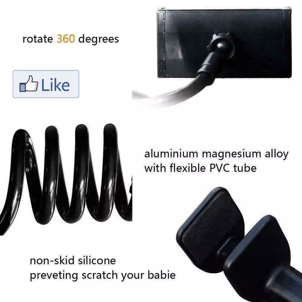 100CM 360°Rotating Tablet Stand Holder Lazy Bed Desk Mount For iPad Air iPhone Samsung