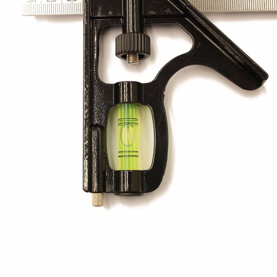 30cm Adjustable Measure Combination Angle Square Type A Ruler Spirit Level 12"