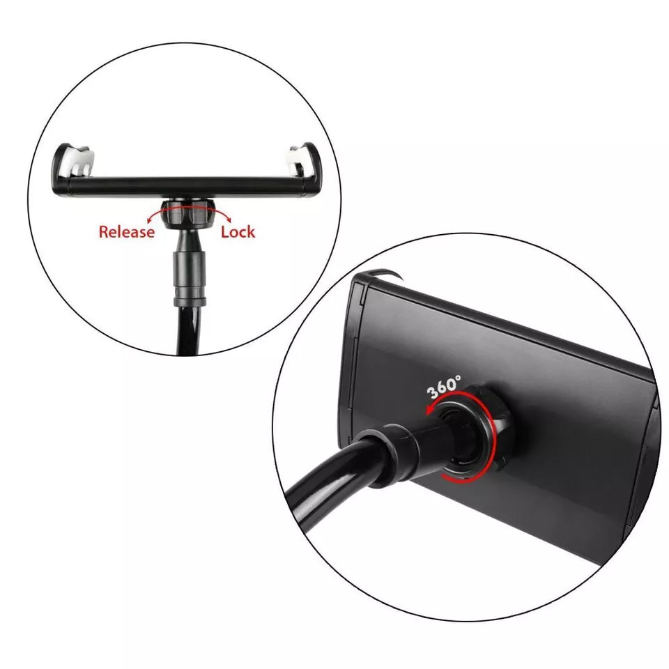 100CM 360°Rotating Tablet Stand Holder Lazy Bed Desk Mount For iPad Air iPhone Samsung