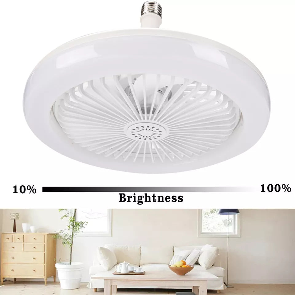 Fan with Light Adjustable Bedroom Living Room Fan Lamp Modern E27 Led Ceiling