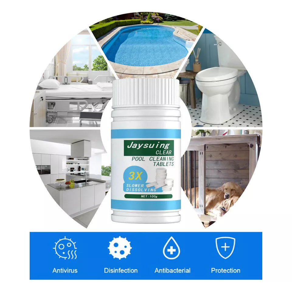 Pool Cleaning Tablets Floating Chlorine Hot Tub Chemical Dispenser Cleaner