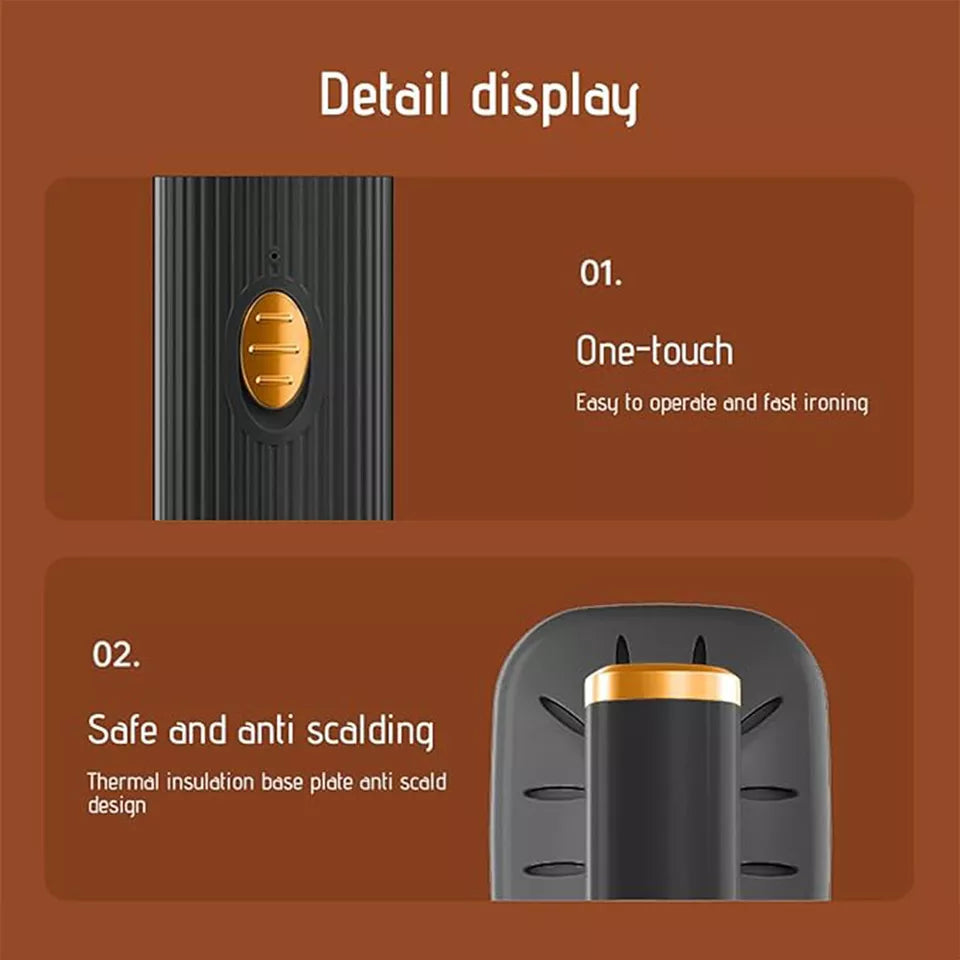 Portable Electric Handheld Iron 180°Rotatable Handheld Steam Iron Cloth