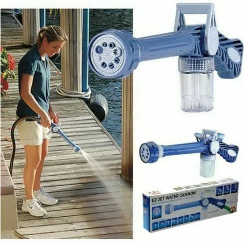 Jet Water Cannon Pressure SprayGun Built-in Soap Dispenser 8 Spray