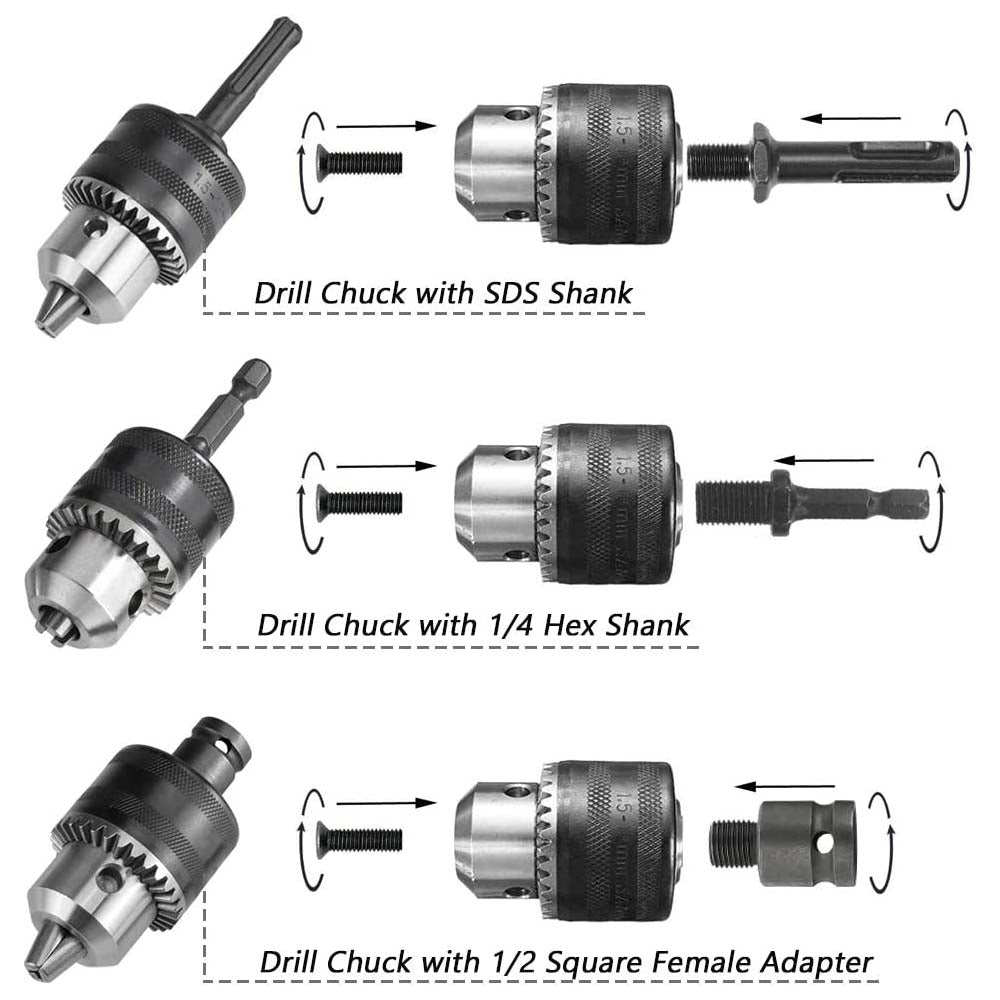 6pcs Converter Drill Bits For Impact Driver Drill Chuck Wrench Accessories Adapter