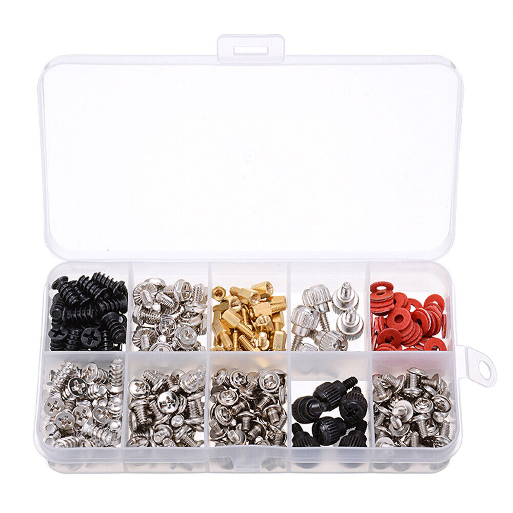 300PCS Motherboard CD-ROM Hard Disk Repair Tool Computer PC Screws Kit with Case