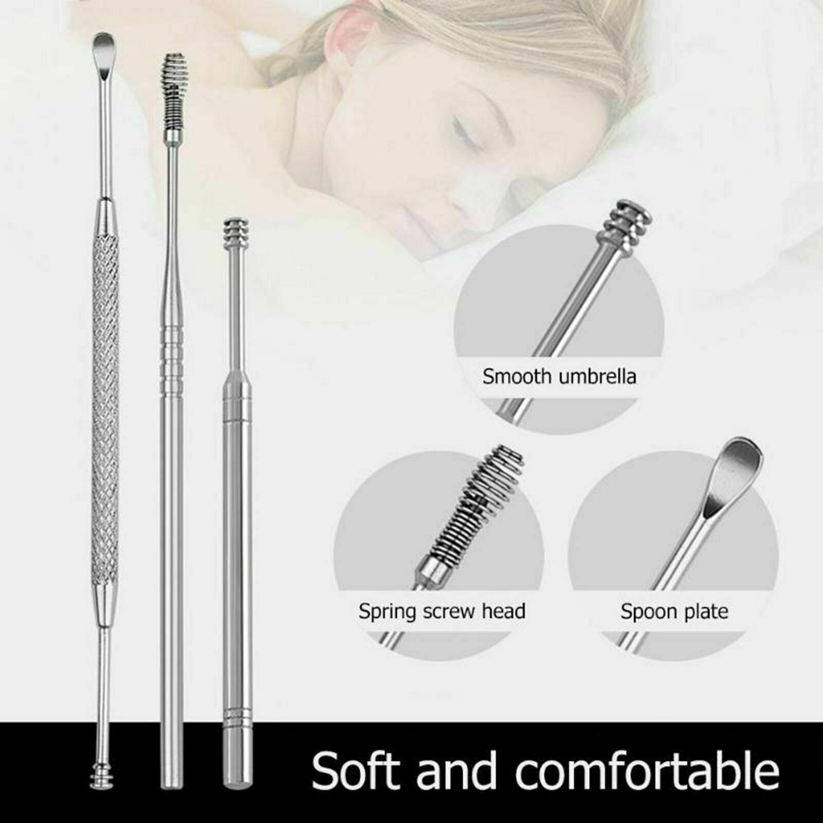 6pcs Stainless Steel Ear Pick Wax Cleaner