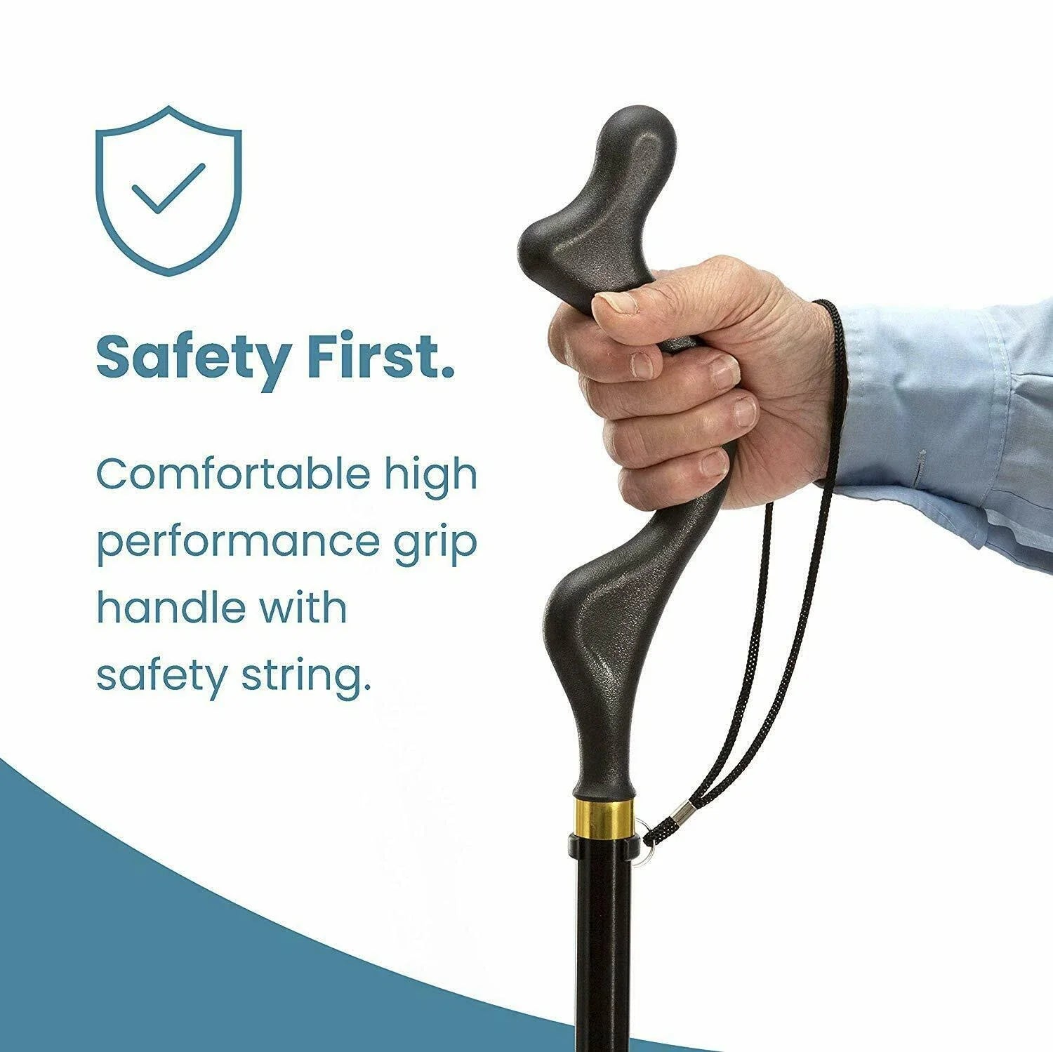 Walking Stick Foldable Posture Straight Cane Travel Adjustable Height