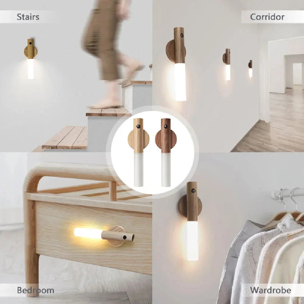 Motion Sensor Night Lights Magnet Body Sensor Hallway Night Lights Rechargeable
