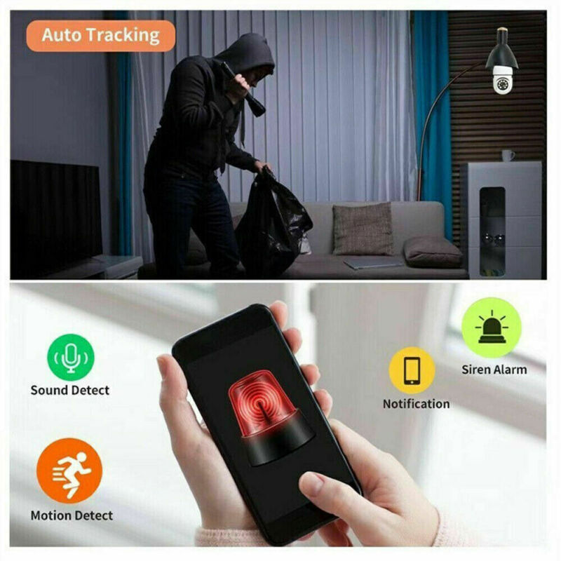 Full HD Camera E27 Bulb Home Security 1080P Wireless Wifi IP Lamp Light Camera