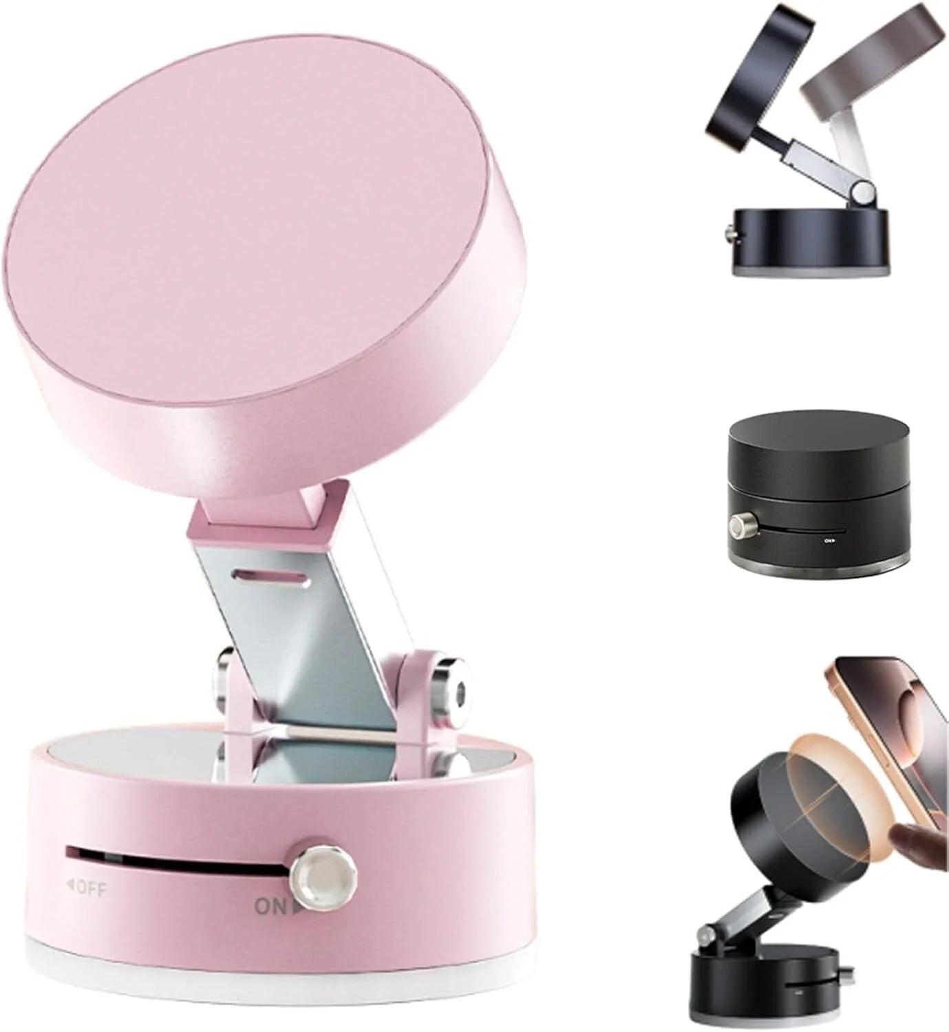 Vacuum Magnetic Suction Cup Car Phone Holder Stand Car Mount Foldable Holder