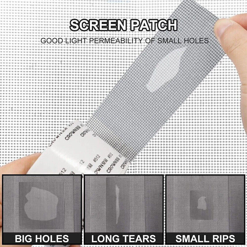 2M Window Door Strong Self Adhesive Screen Repair Tape Fly Insect Repellent