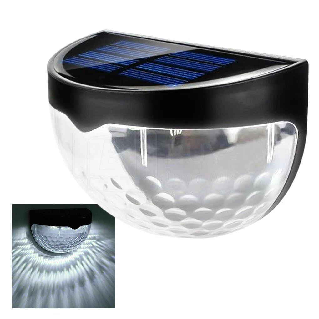 2pcs Solar Fence Lights Outdoor Wall Lights Deck Step Stair Lights Waterproof Garden