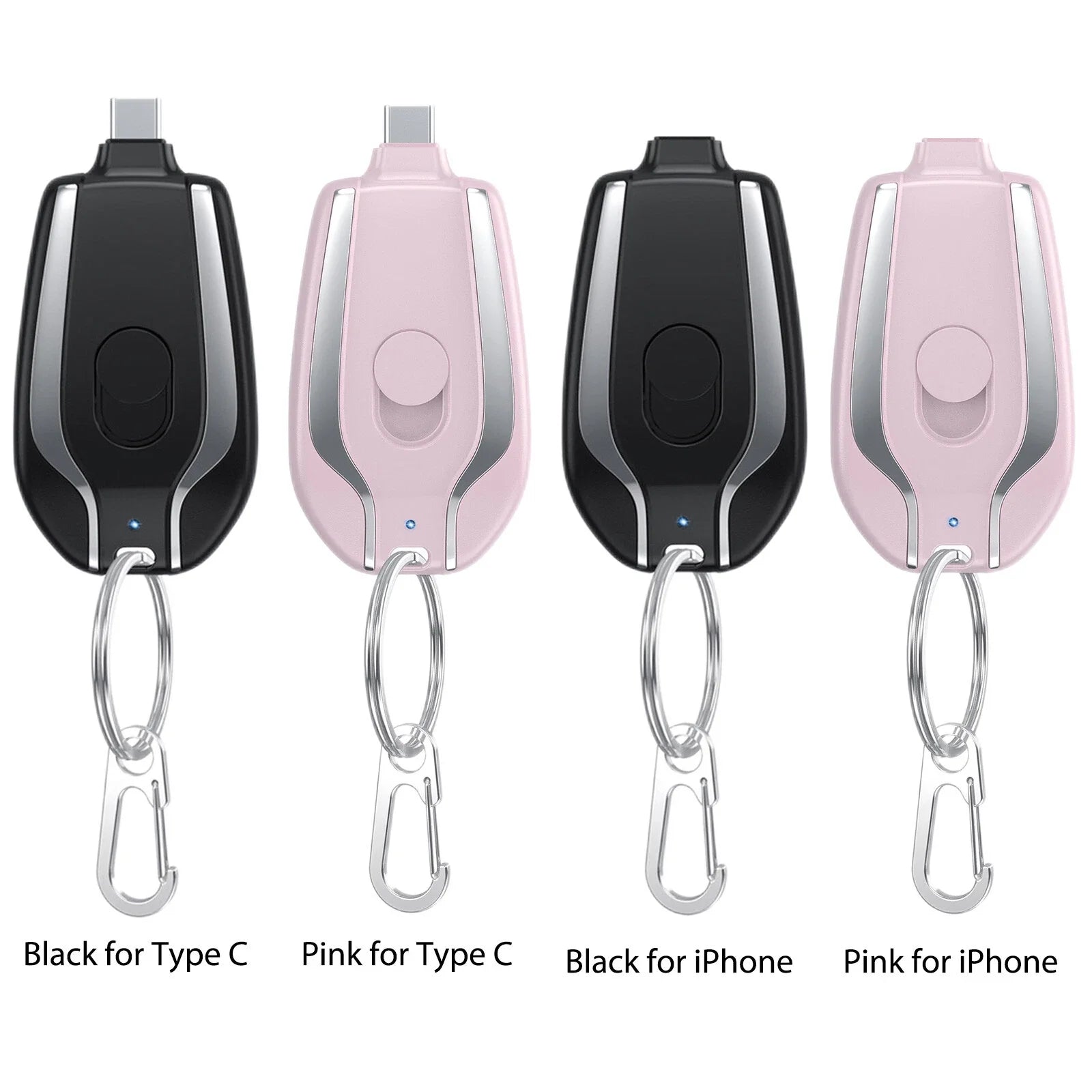 Keychain Portable Mini Power Bank Emergency Pod Charger For Phone 1500mAh