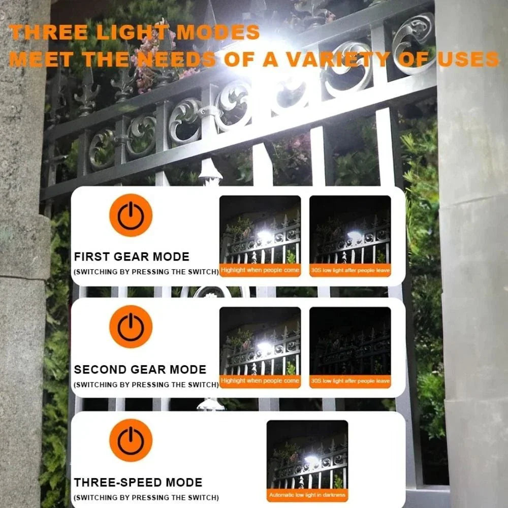 Solar Clip Light Outdoor Portable Waterproof Body Sensor Lamp Garden Lamp