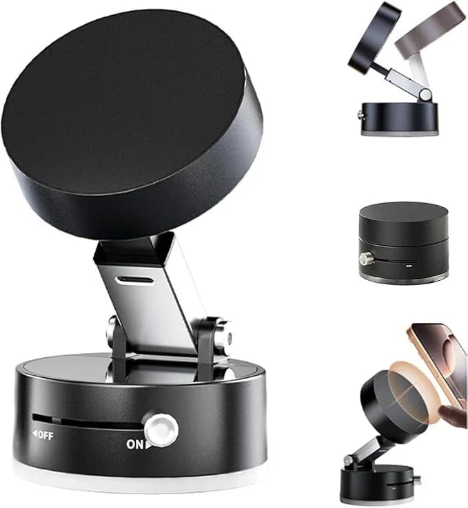Vacuum Magnetic Suction Cup Car Phone Holder Stand Car Mount Foldable Holder