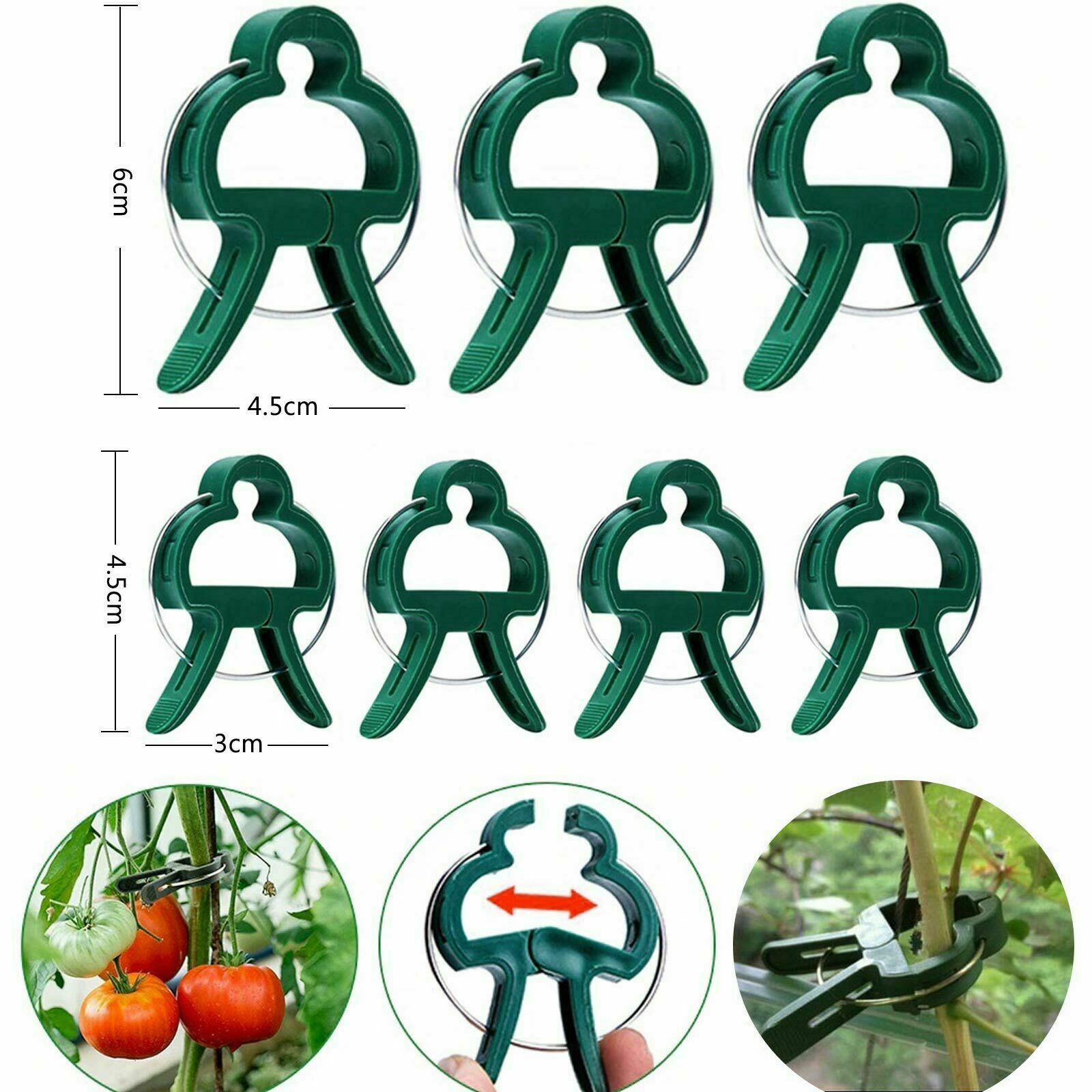 20PCS Garden Plant Clips Tomato Tie Stem Orchid Support Weatherproof Grow Training