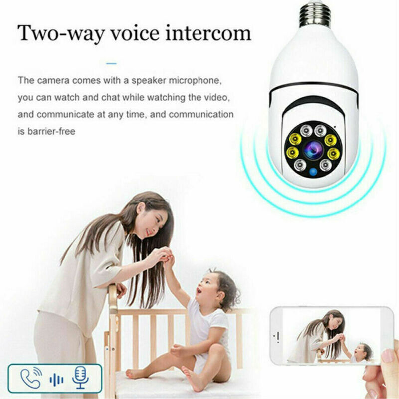 Full HD Camera E27 Bulb Home Security 1080P Wireless Wifi IP Lamp Light Camera