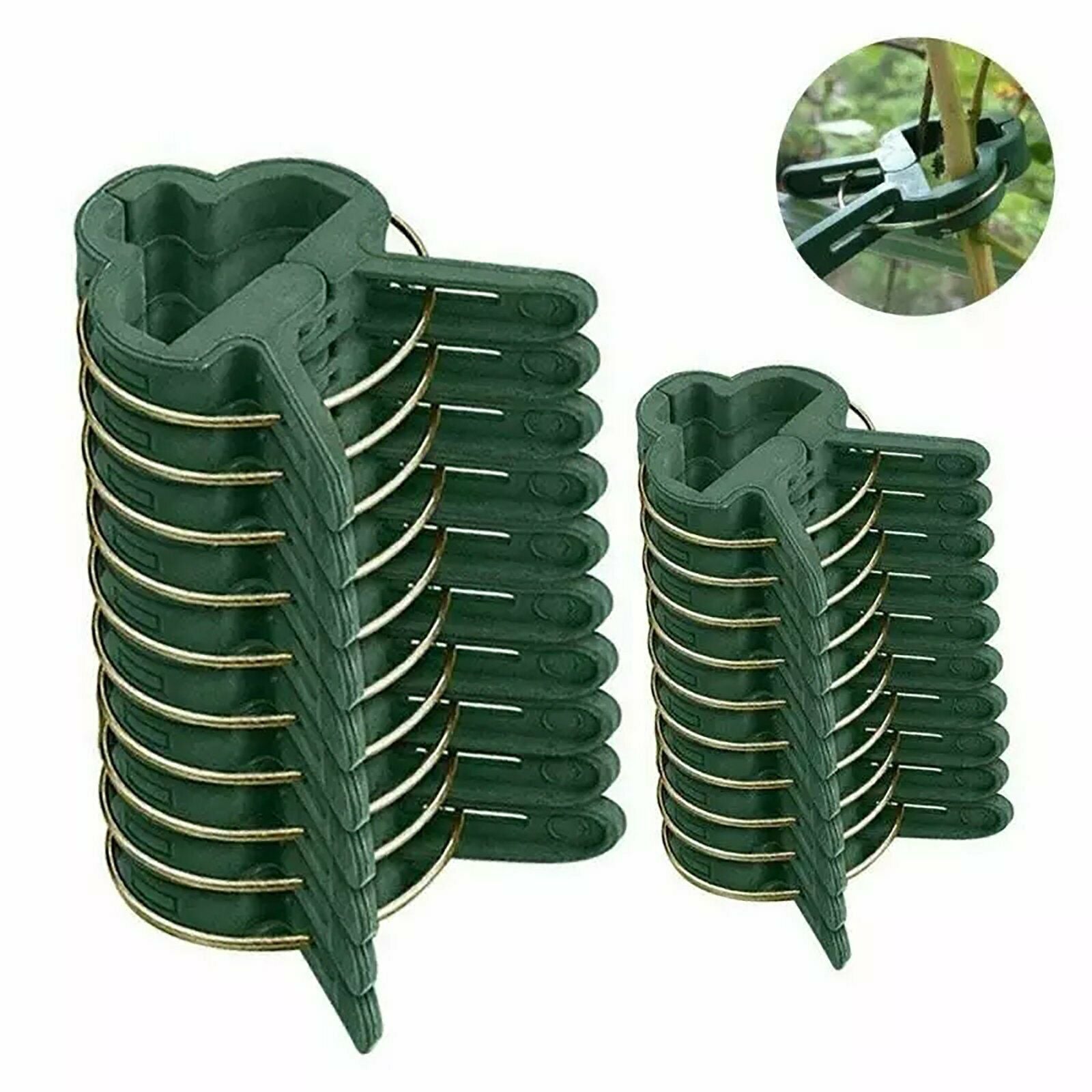 20PCS Garden Plant Clips Tomato Tie Stem Orchid Support Weatherproof Grow Training