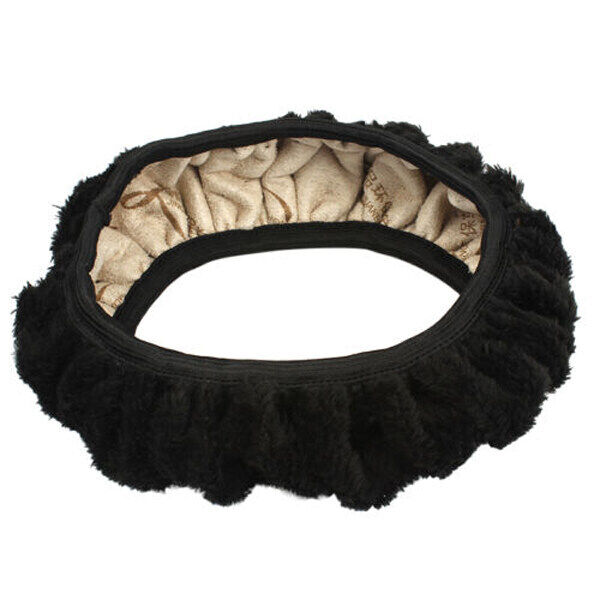 Soft Plush Auto Car Steering Wheel Cover Warm Fluffy Faux Fur Thick